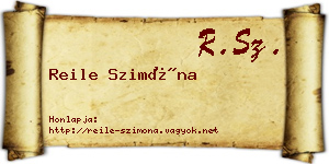 Reile Szimóna névjegykártya